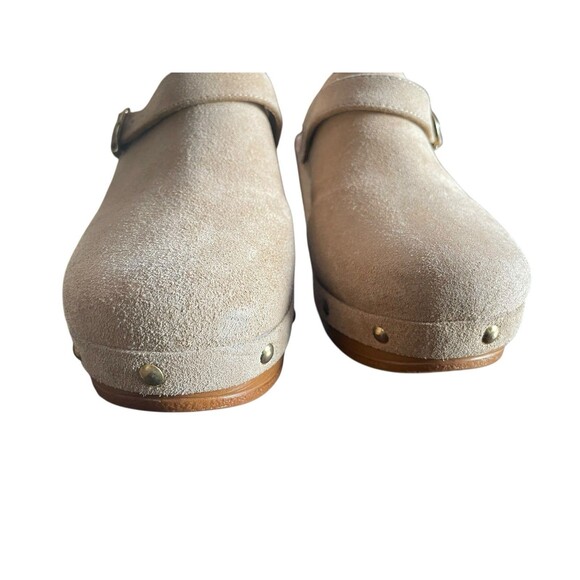 Steve Madden Hilde Klicky Clogs Suede Leather Tan Women 8M Studded Y2K Style - Picture 5 of 9